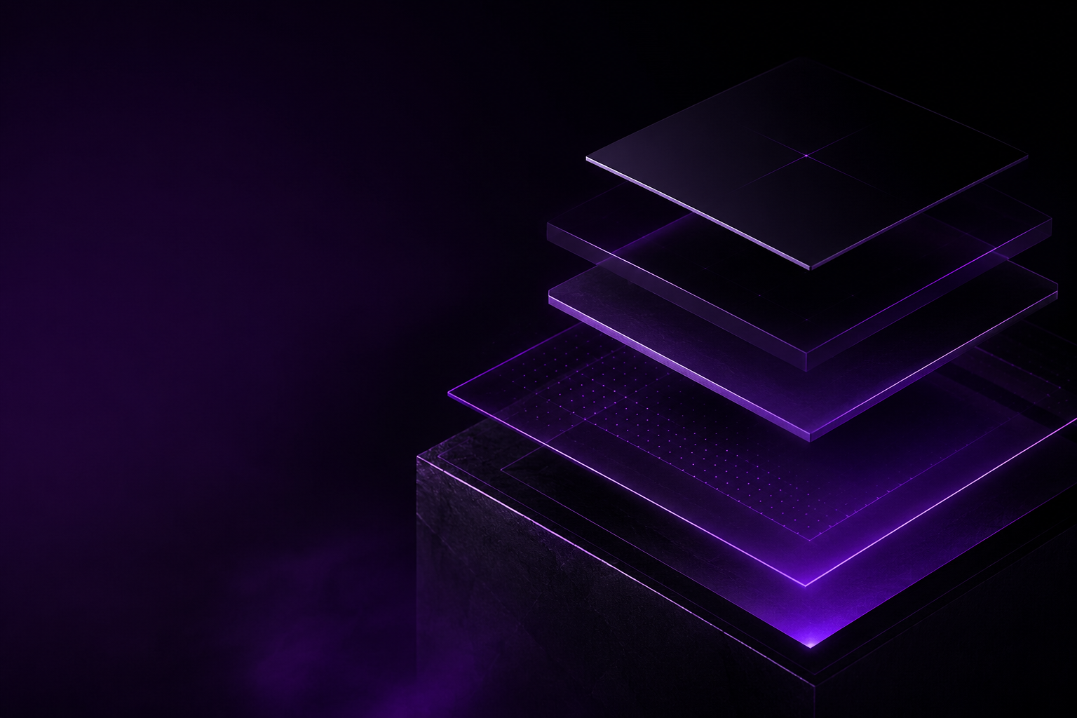 Layered purple structure